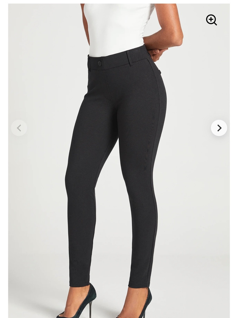 Betabrand Classic Black Ponte Skinny Pants - Women's